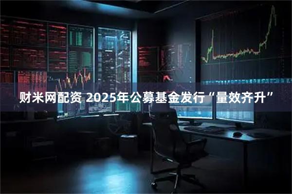 财米网配资 2025年公募基金发行“量效齐升”